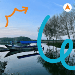 Aktivitas Perahu di Laguna